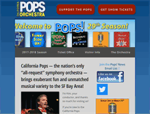 Tablet Screenshot of californiapopsorchestra.com